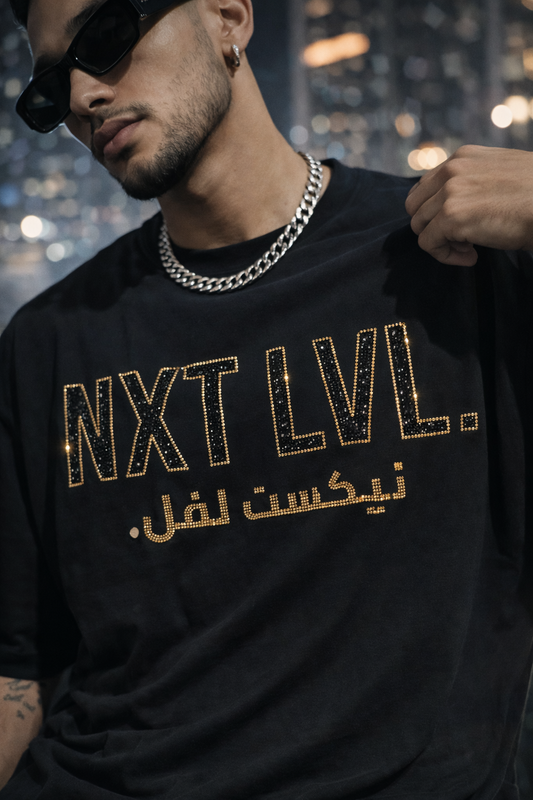 NXT LVL Studded Tee — Black