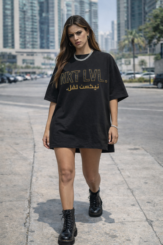 NXT LVL Studded Tee — Black