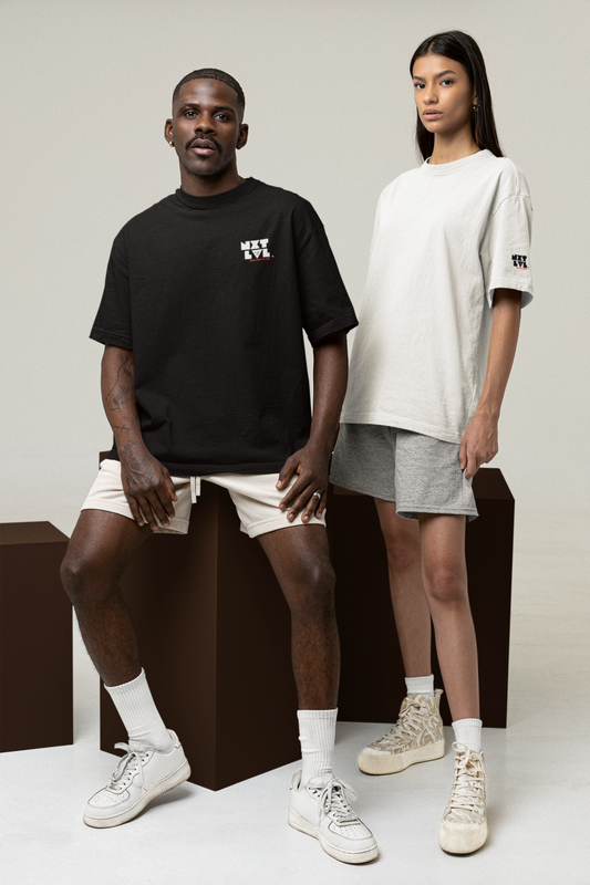 NXT LVL Abu Dhabi Born. Globally Worn. tees worn by models